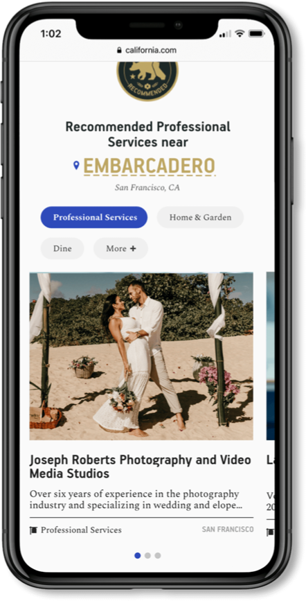 california recommended business
